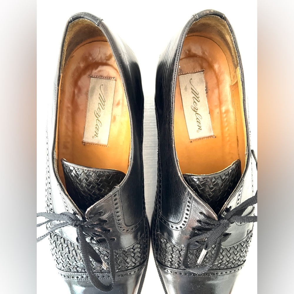 Black Mezlan Cancun Oxford dress/formal/business cap toe shoes for men SIZE 10 - Picture 5 of 7